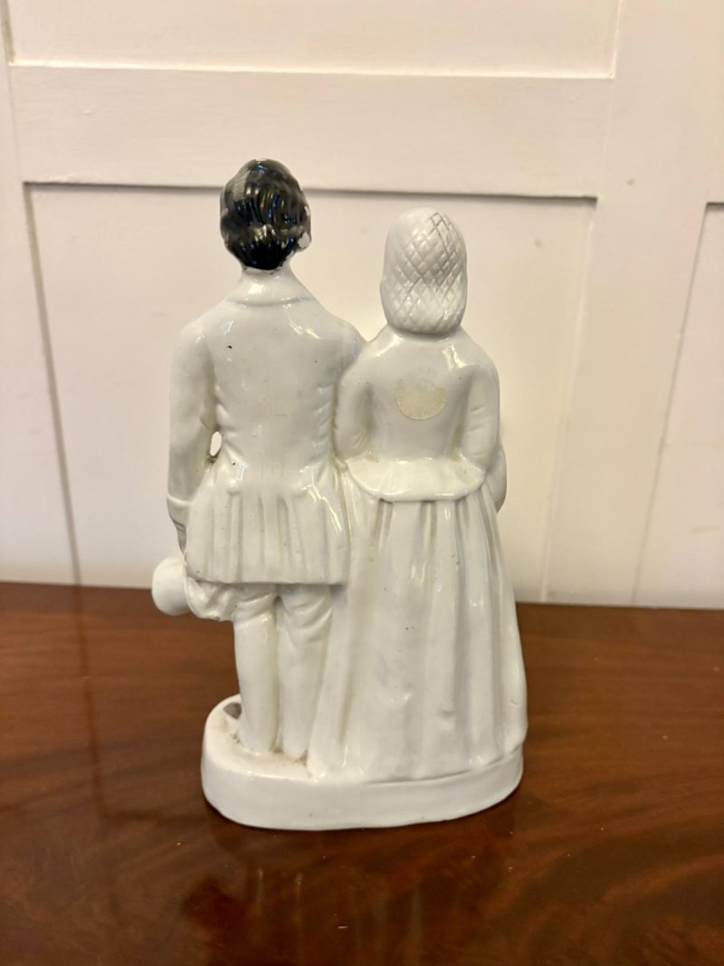 Large Antique Victorian Staffordshire Royal Portrait Flatback Figure